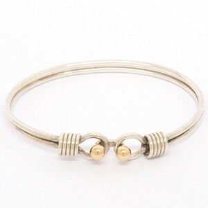Tiffany Double Hook Combination Bracelet Silver Yellow Gold
